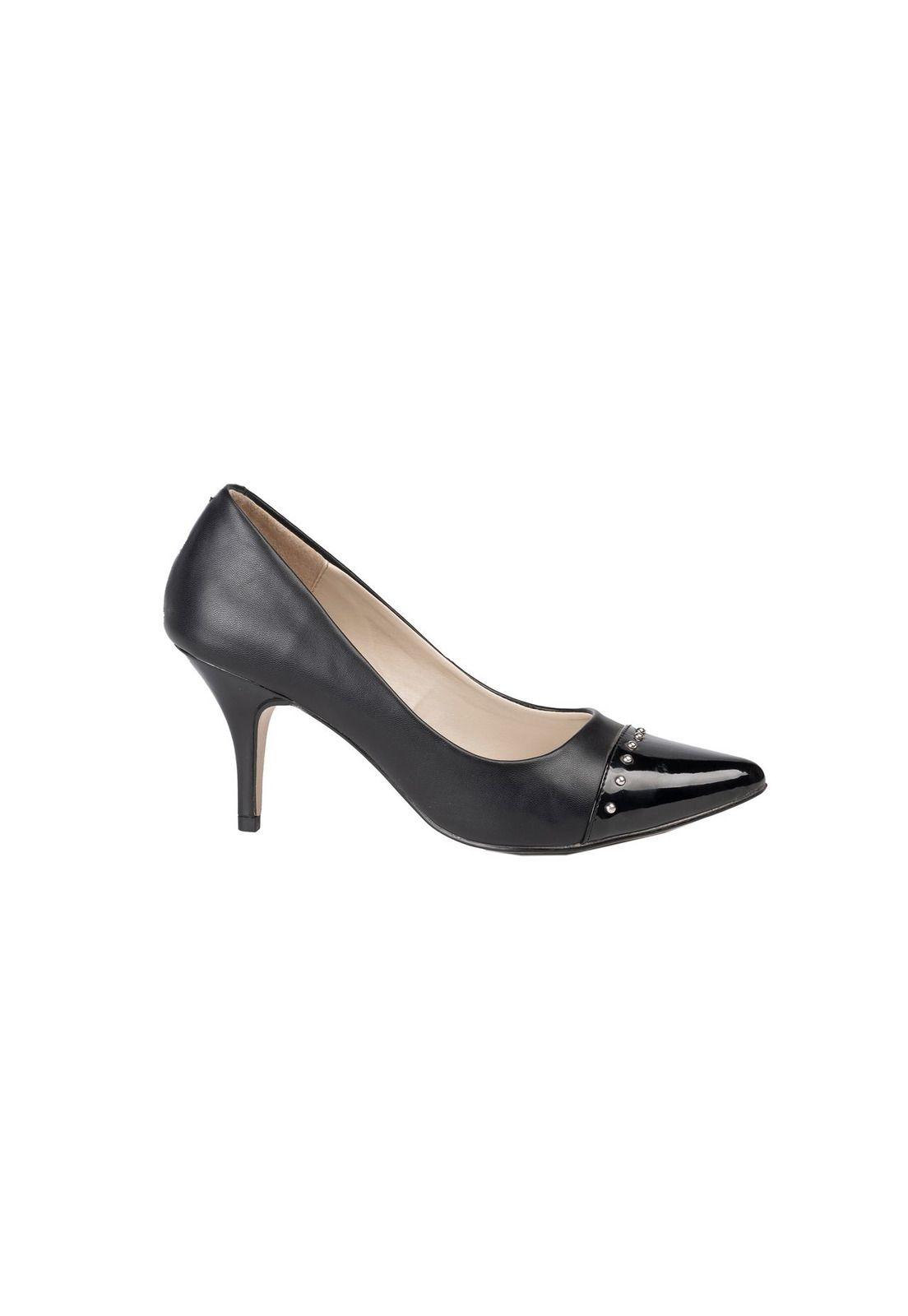 Zapato Court Verano Negro-0