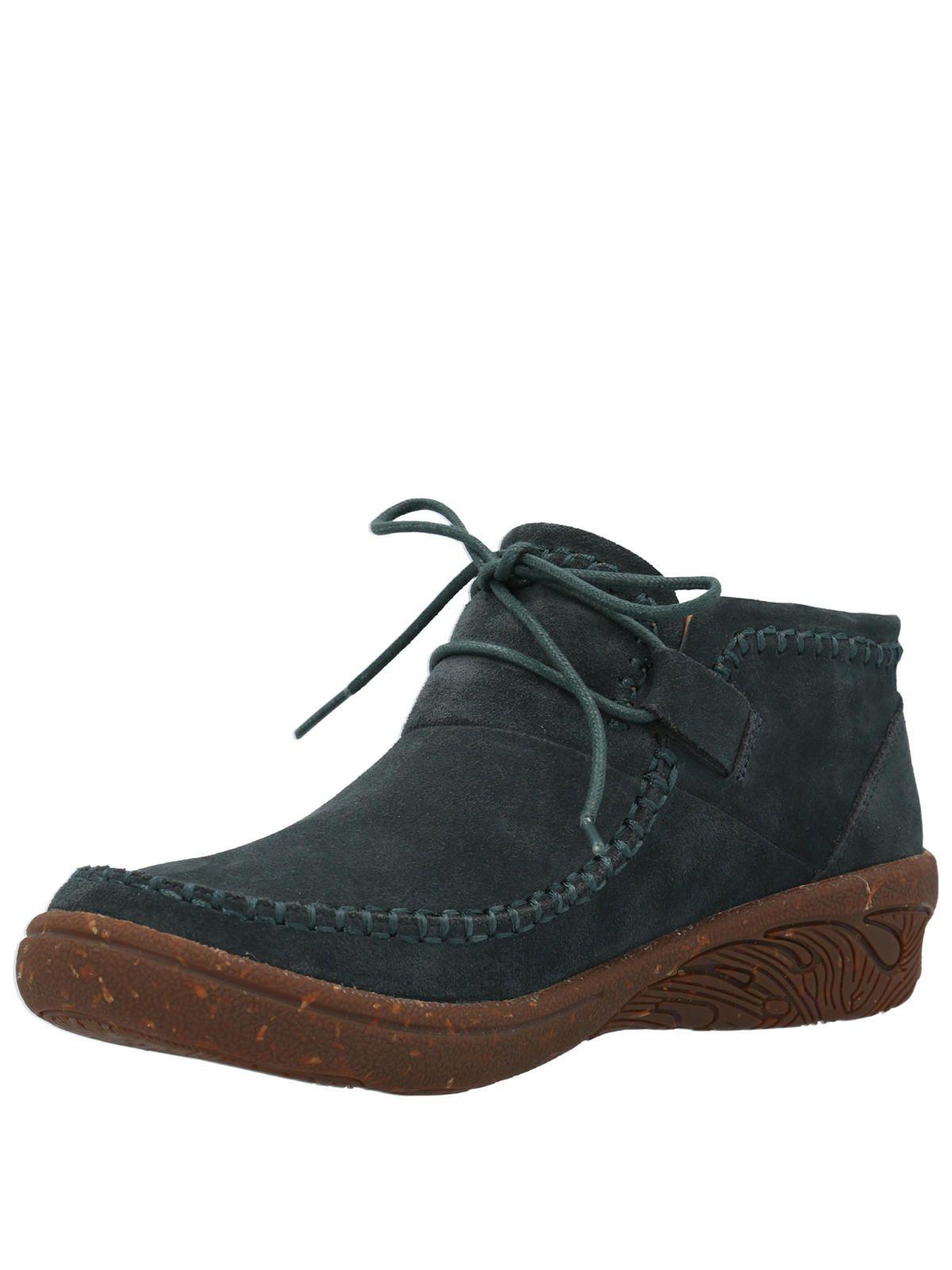 Botín Cuero Mujer Cipres Azul-3