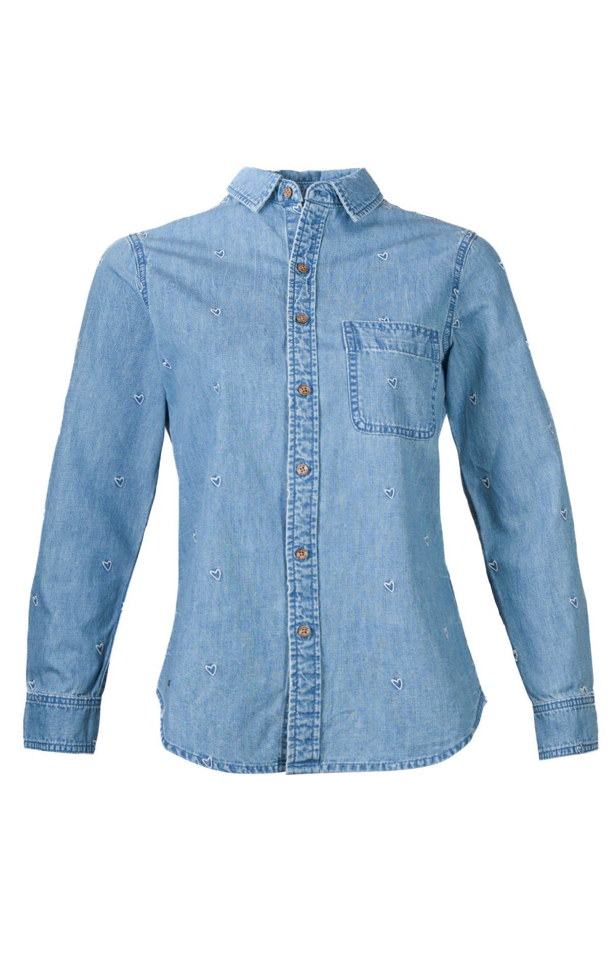 Blusa Algodón Orgánico Mujer Greta Azul-0