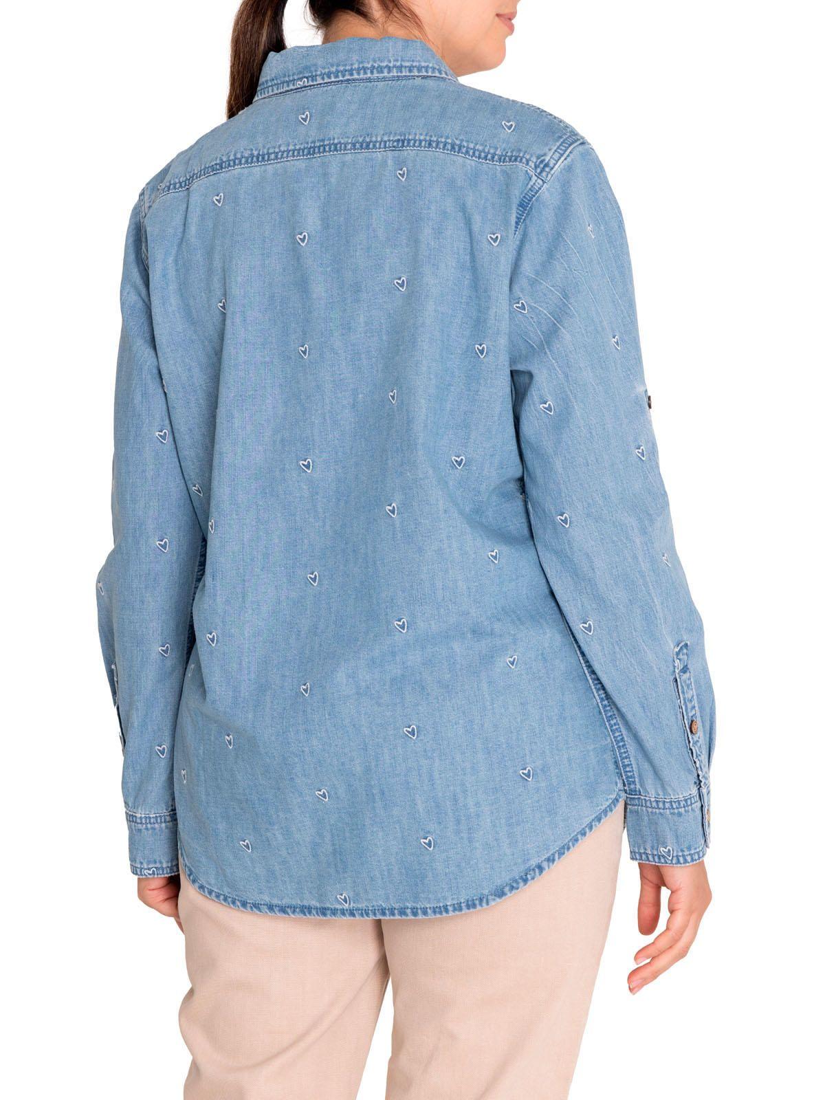 Blusa Algodón Orgánico Mujer Greta Azul-4