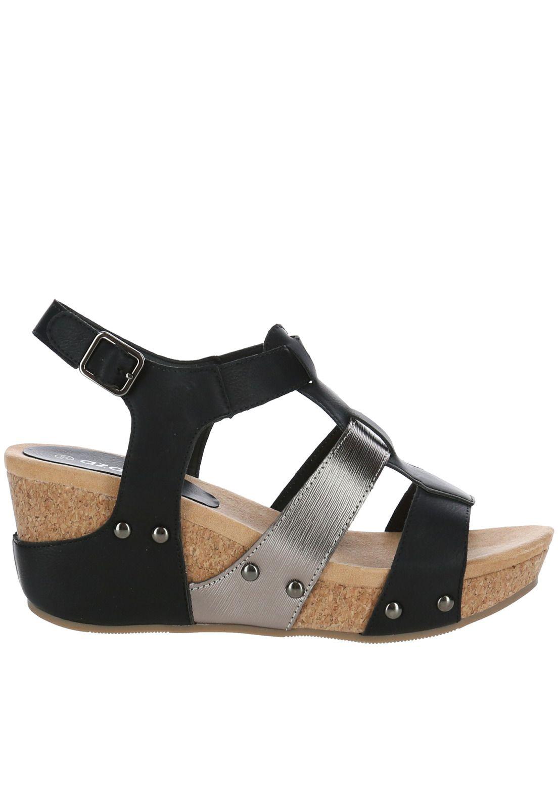 Sandalia Mujer Viola Negro/Pewter-0