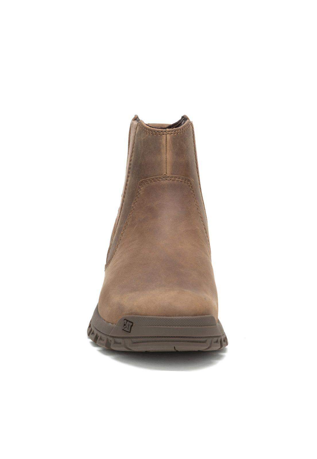 Botin Cuero Hombre Threshold Chelsea Café Oscuro-4