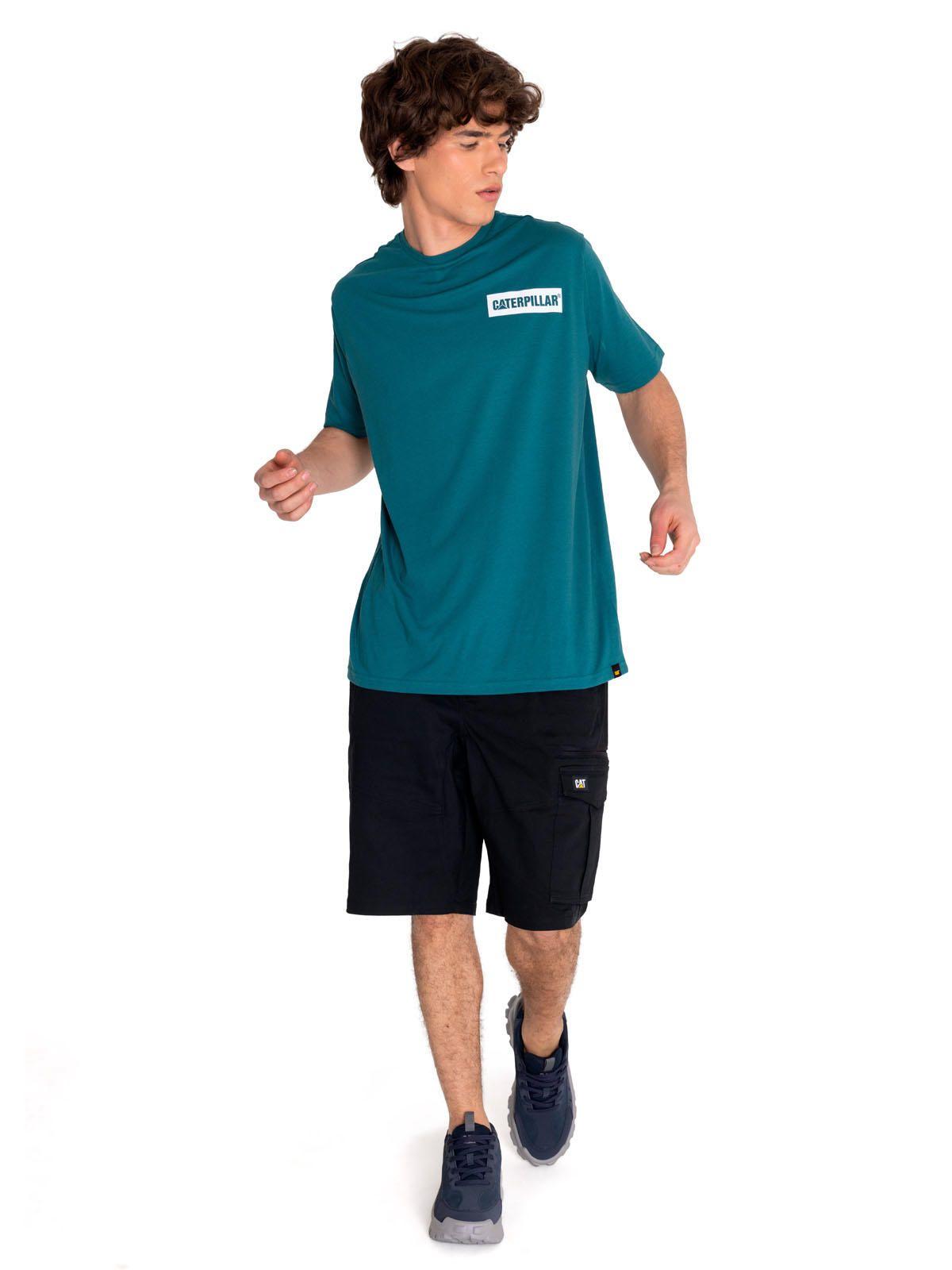 Polera Manga Corta Hombre Reflective Logo Azul-5