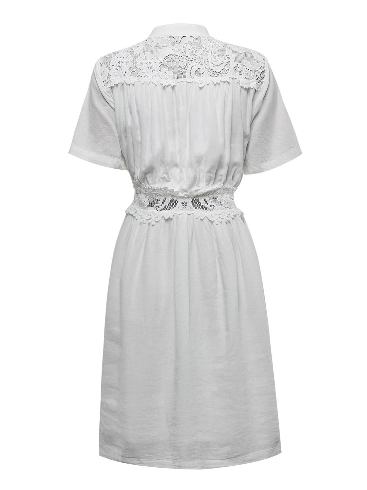 Vestido Lino Orgánico Mujer Geneva Blanco -1