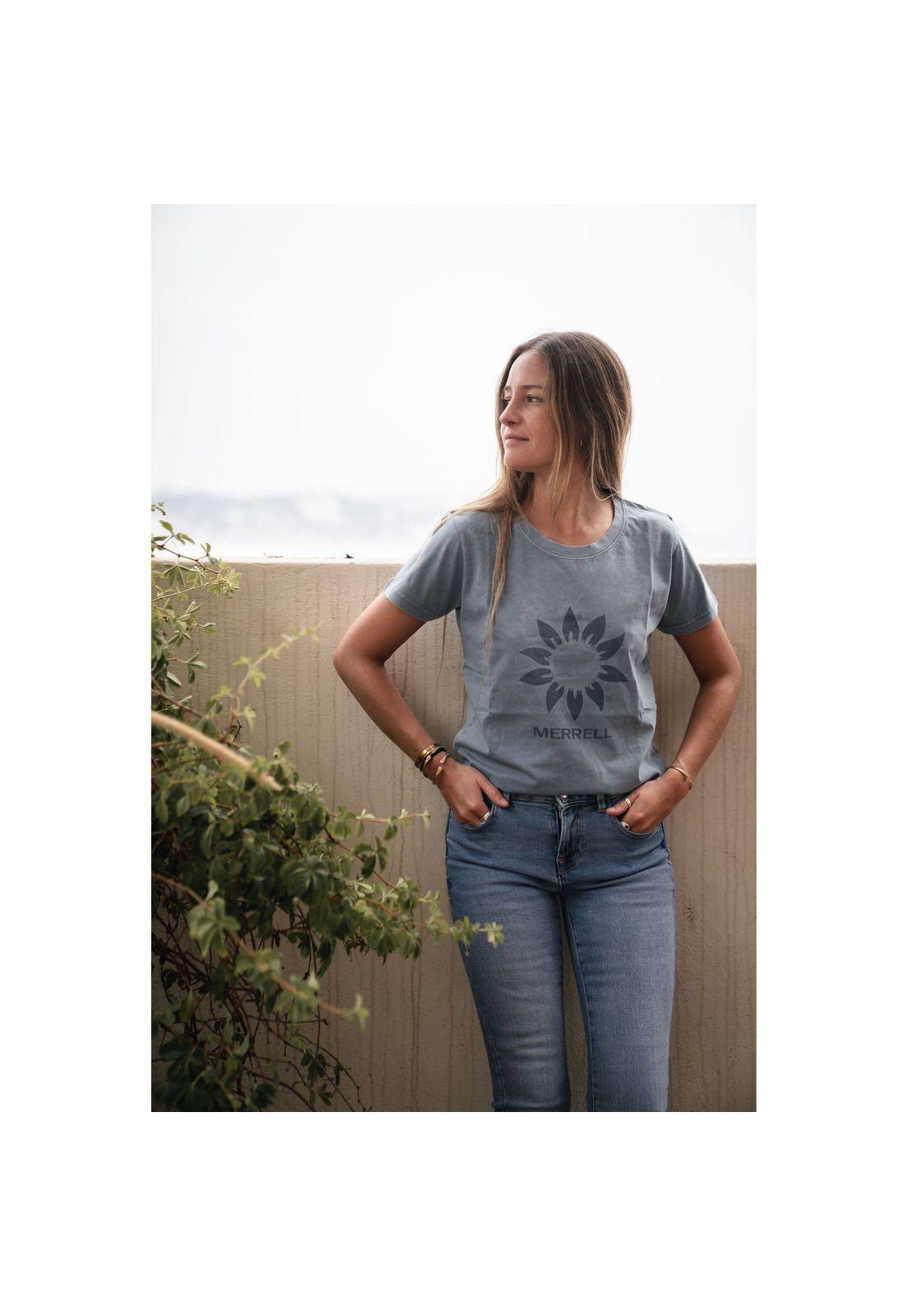 Polera Mujer Flower Plomo-1