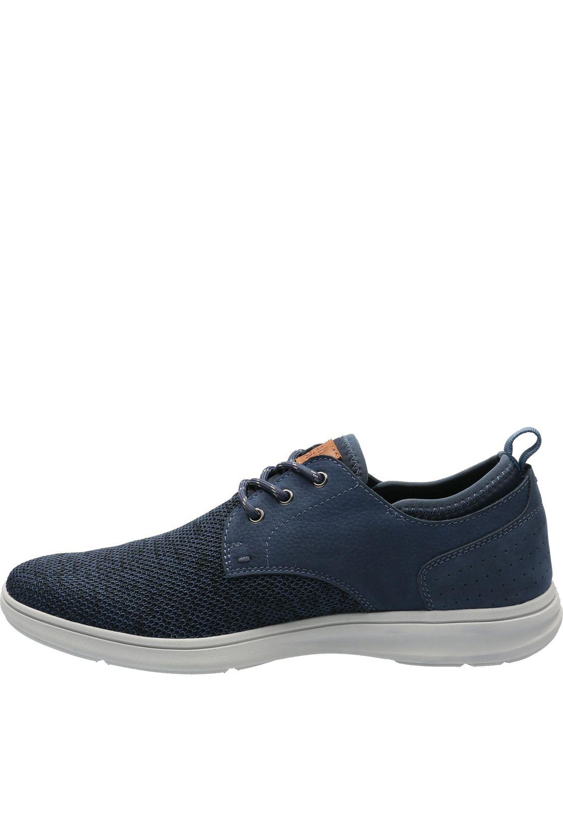 Zapatilla Cuero Hombre Port Azul-4