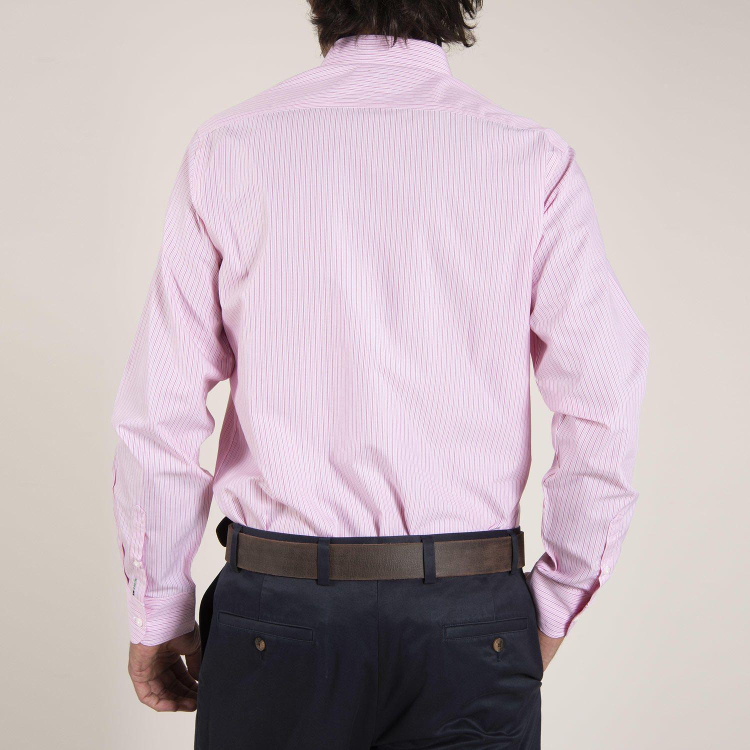 Camisa Algodón Libre de Arrugas Rosa Hombre Rockford-3