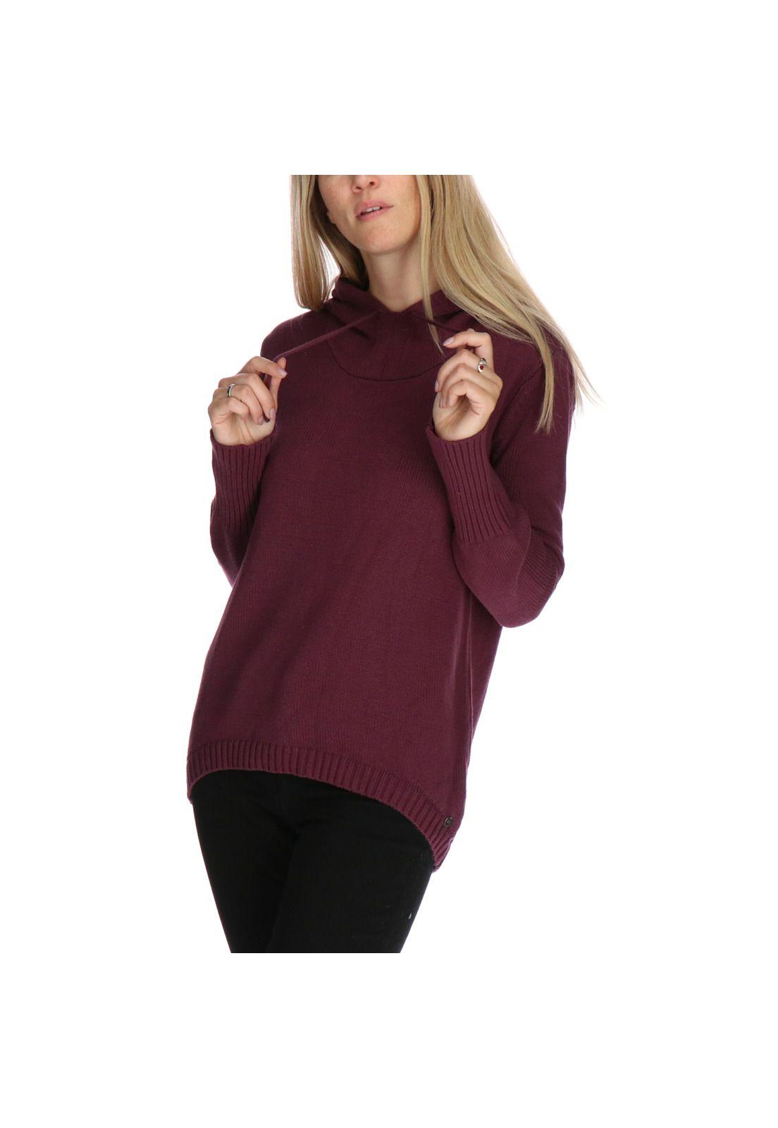 Sweater Hooded Burdeo-1