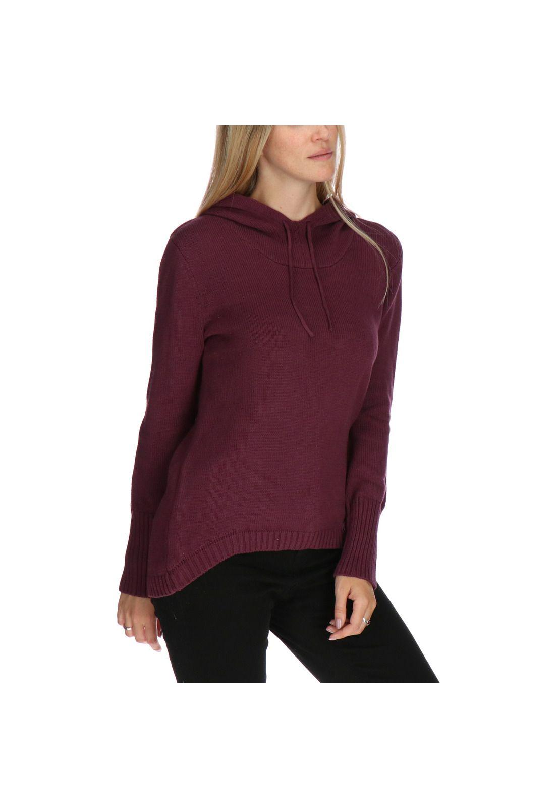 Sweater Hooded Burdeo-3