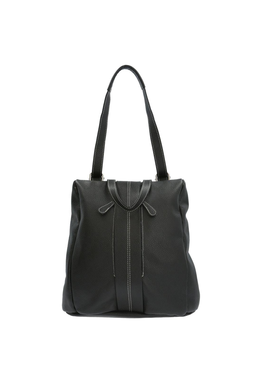 Cartera Mochila Cuero Mujer Lecce Negro-4