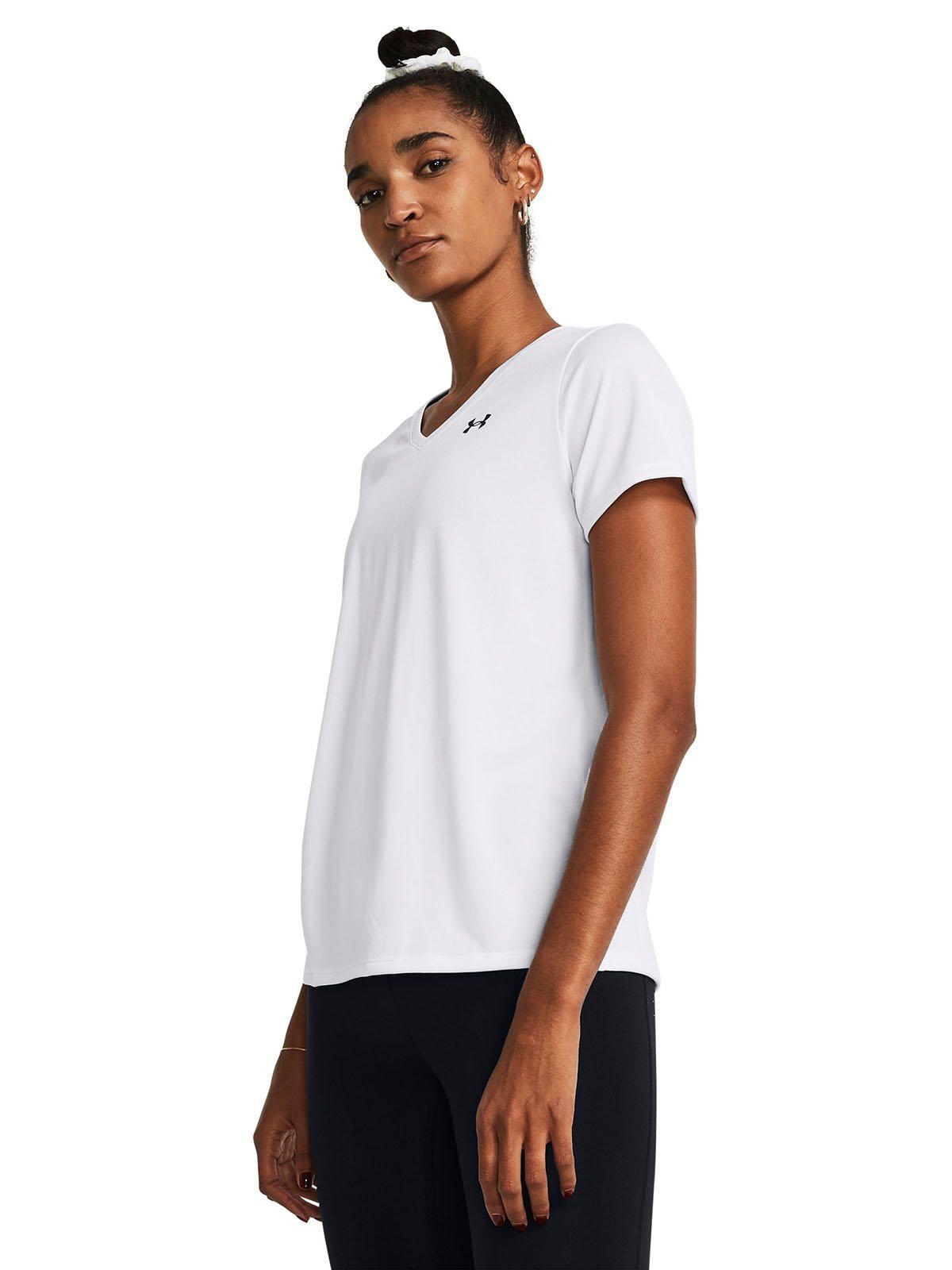 Polera Manga Corta UA Tech Mujer Blanco-3