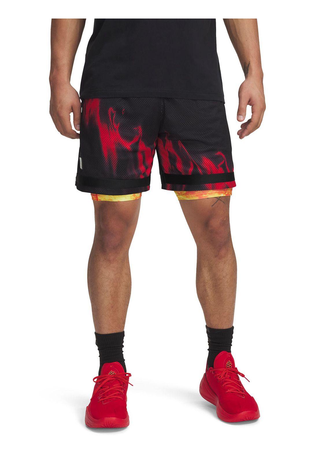 Shorts Curry Statement Para Hombre Negro-0