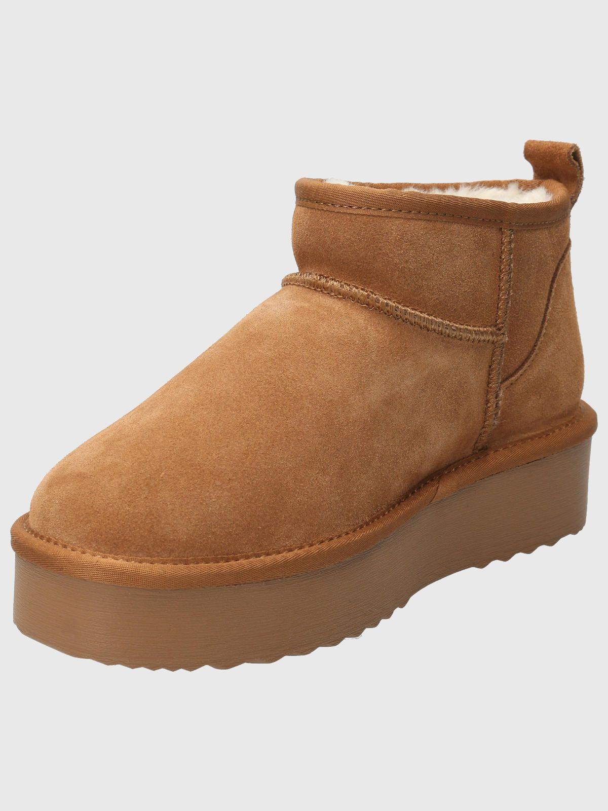 Botin Cuero Mujer Ash Café-4