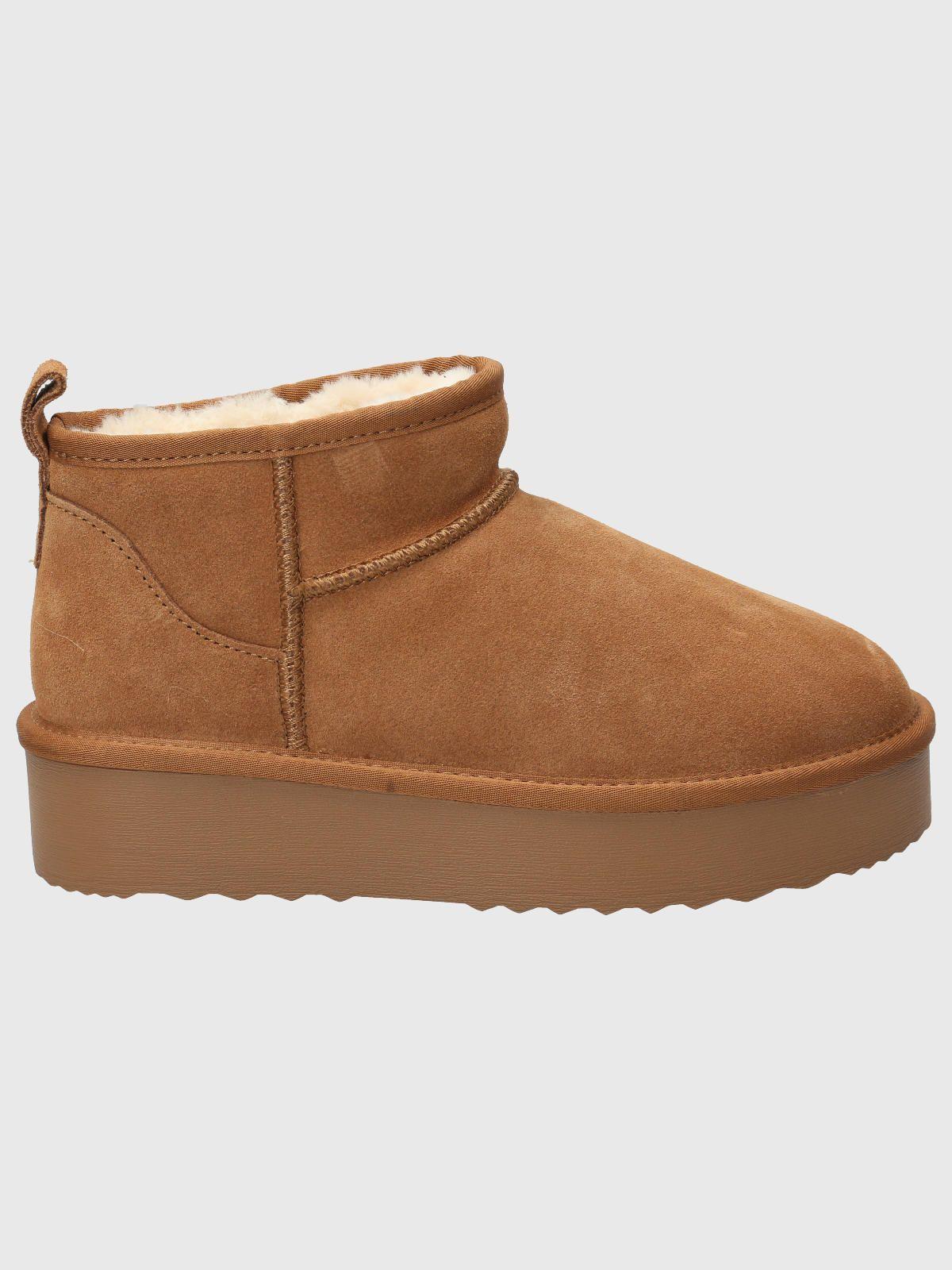 Botin Cuero Mujer Ash Café-1