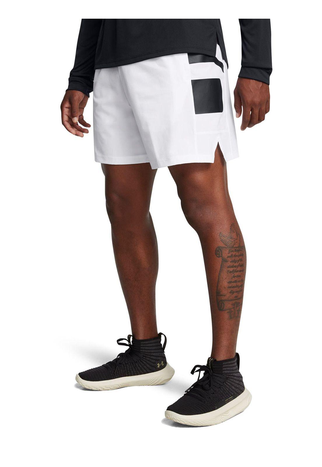 Shorts UA Zone para hombre Blanco-0