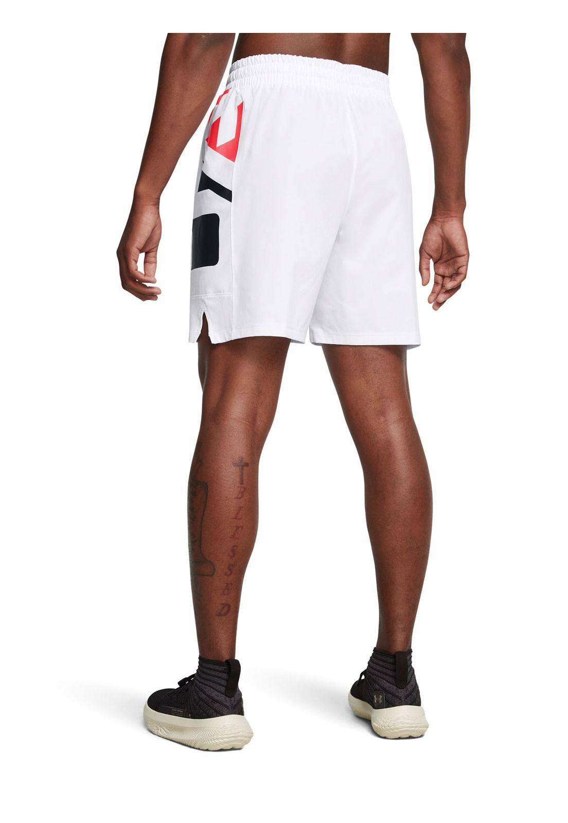Shorts UA Zone para hombre Blanco-1