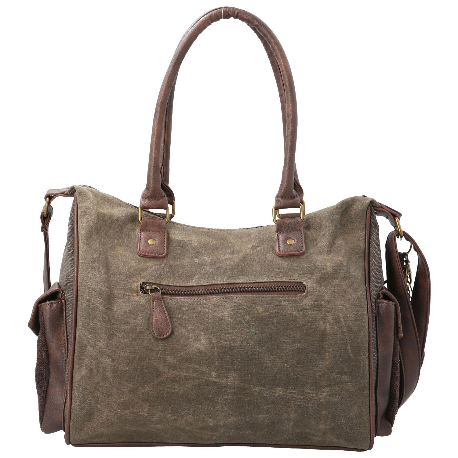 Cartera Textil Mujer Rossi I Hobo Café-2