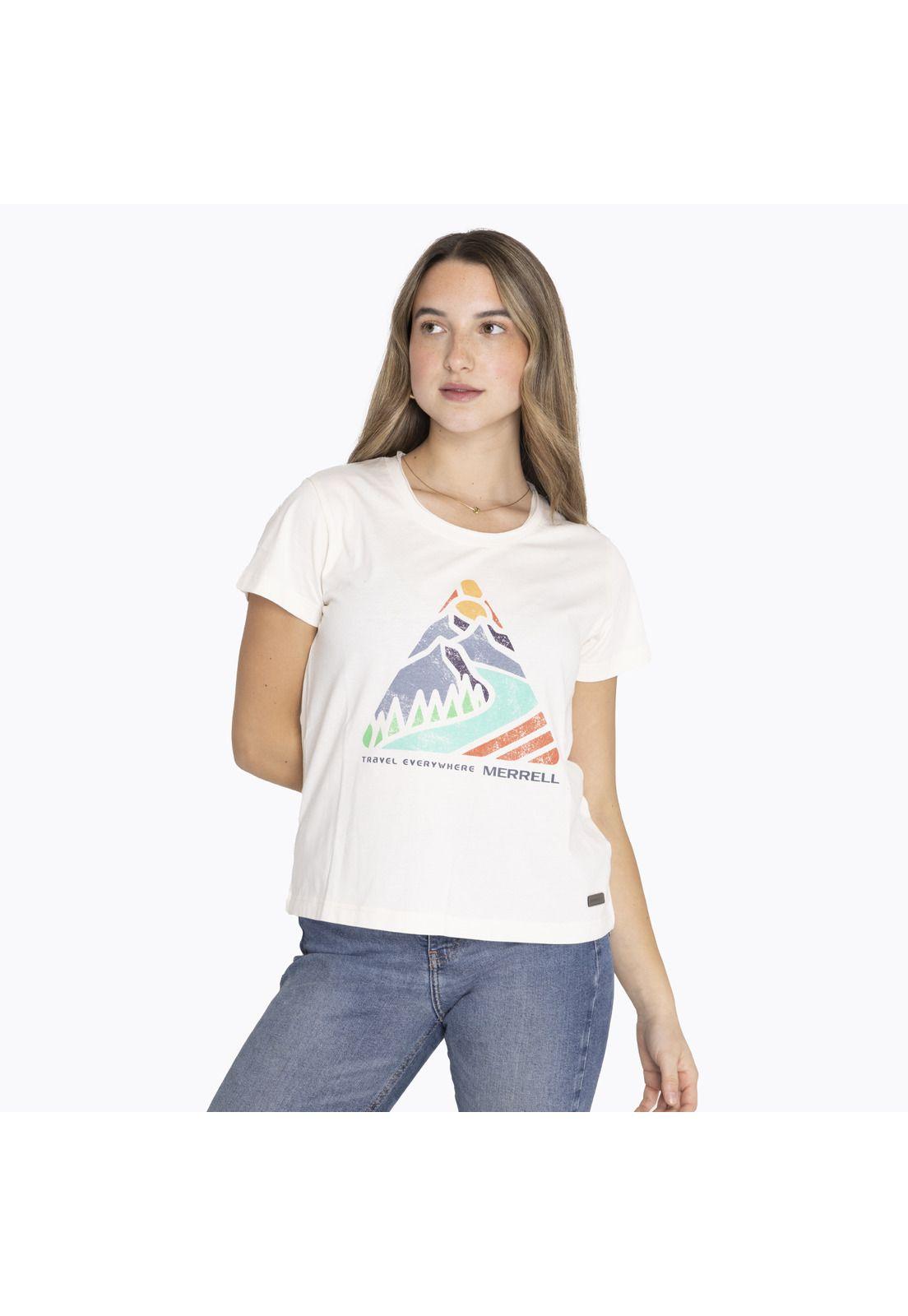 Polera M/C T-Shirt Short Sleeve Blanco Mujer-0