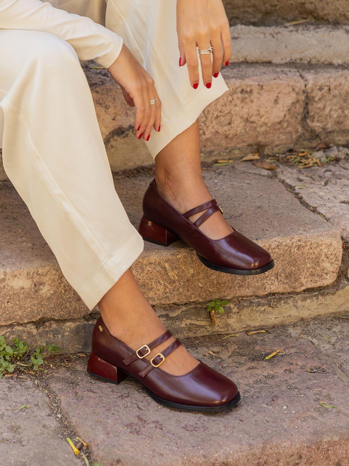 Zapato Mujer Rosa Vino-1