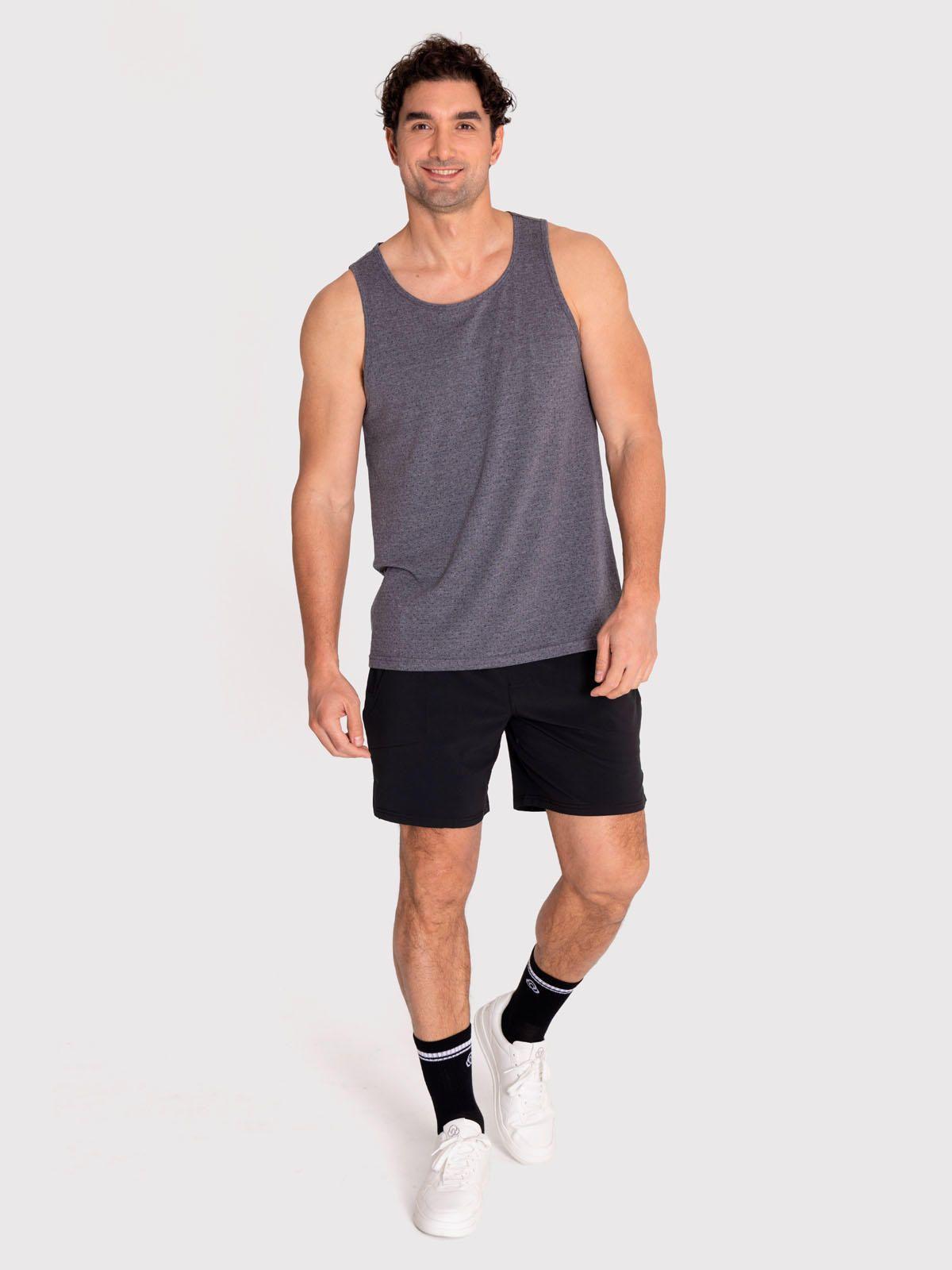 Polera deportiva Hombre Training Vest Gris Oscuro-1