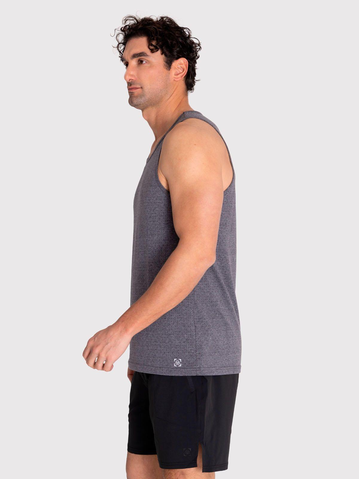 Polera deportiva Hombre Training Vest Gris Oscuro-3