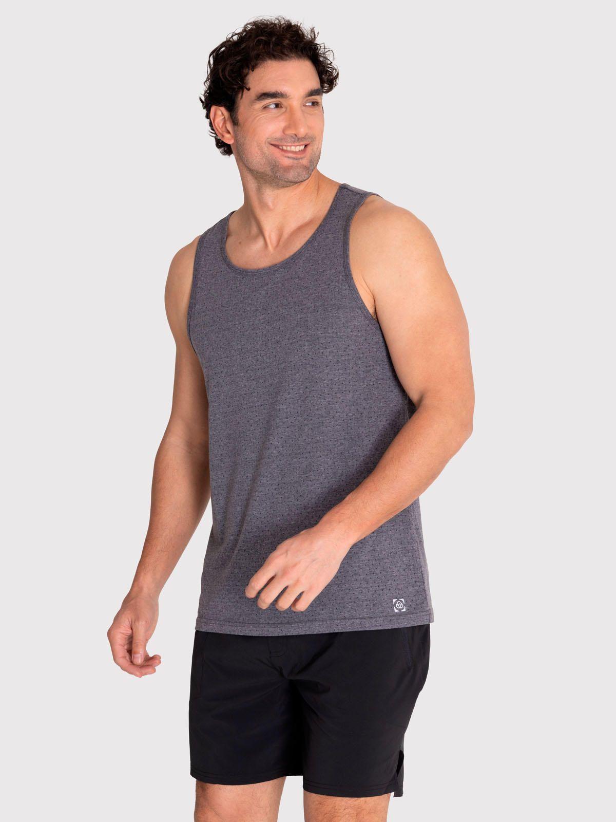 Polera deportiva Hombre Training Vest Gris Oscuro-0