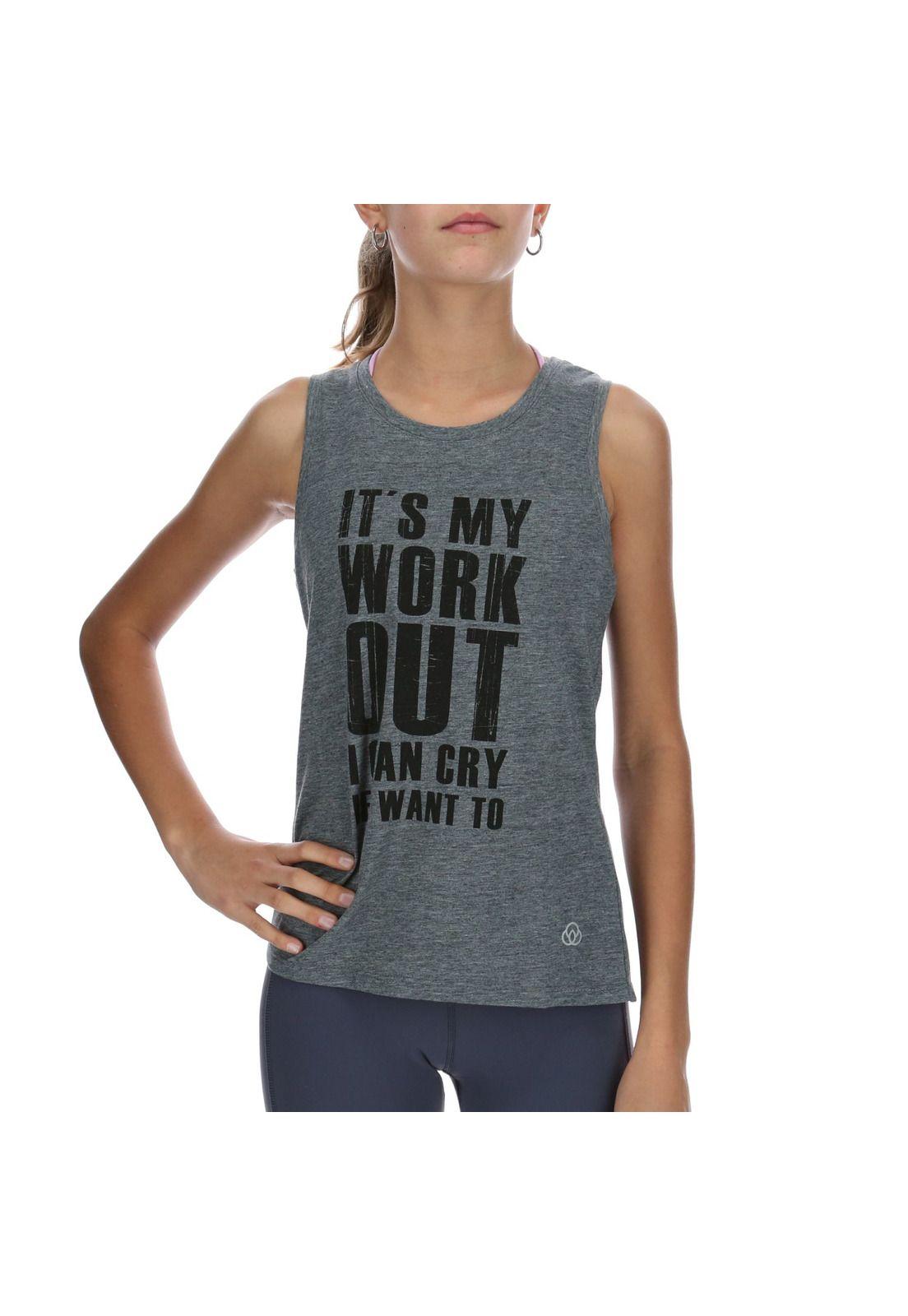 Polera S/M Print Tank Gris-0