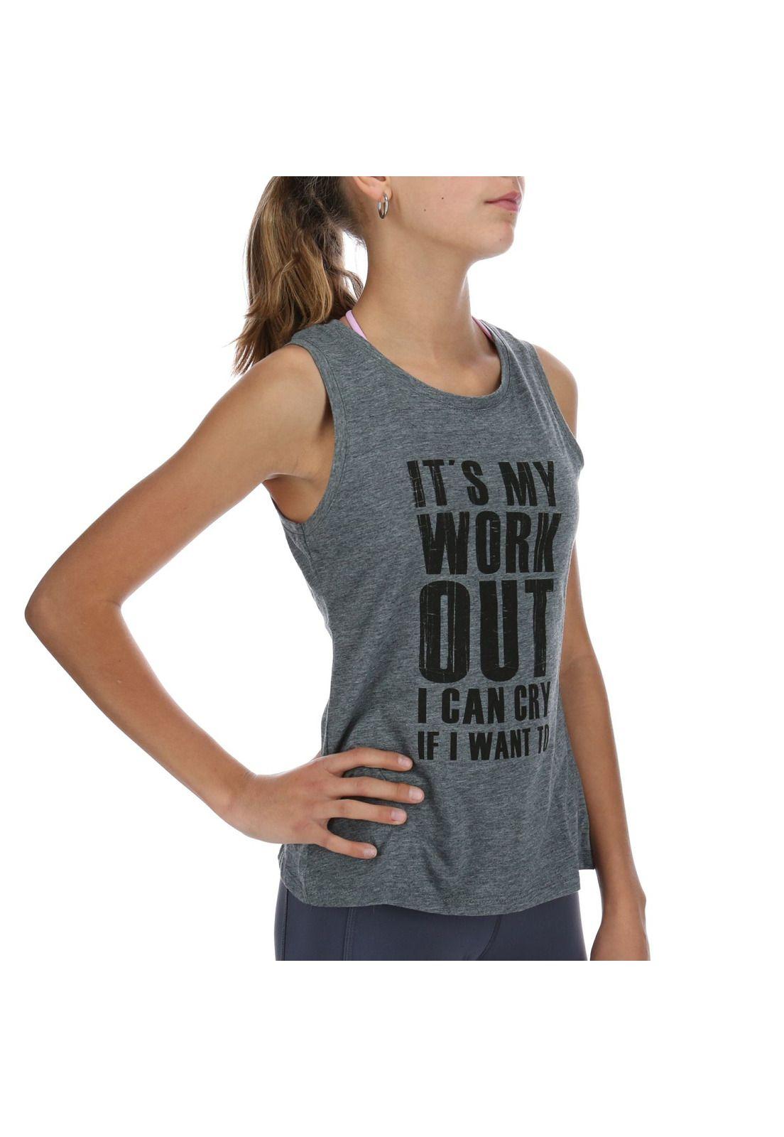 Polera S/M Print Tank Gris-3