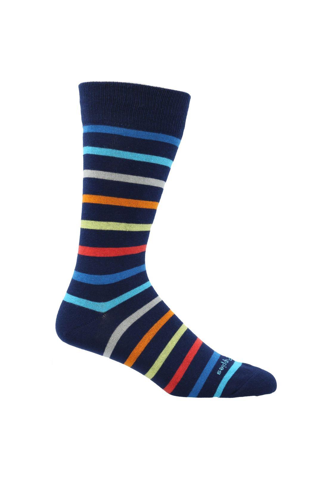 Calcetín Algodón Hombre Colorline Azul-0