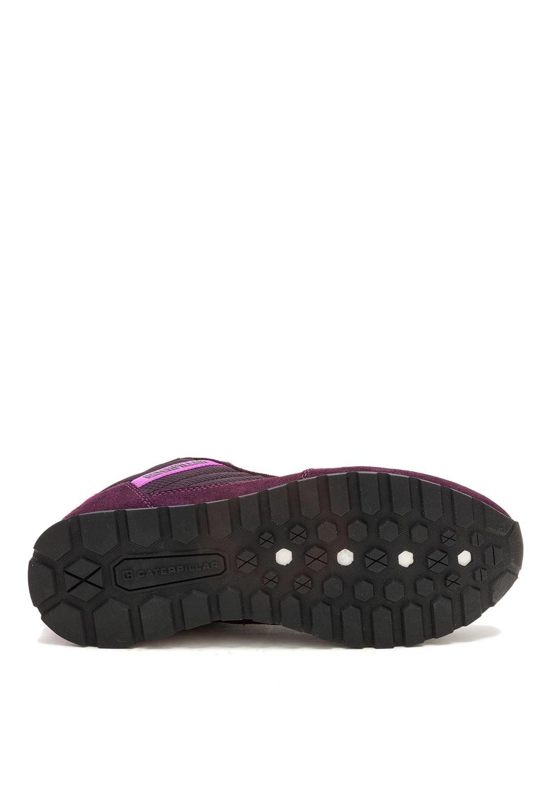 Zapatilla Cuero Mujer Ventura Tweed Berenjena-7