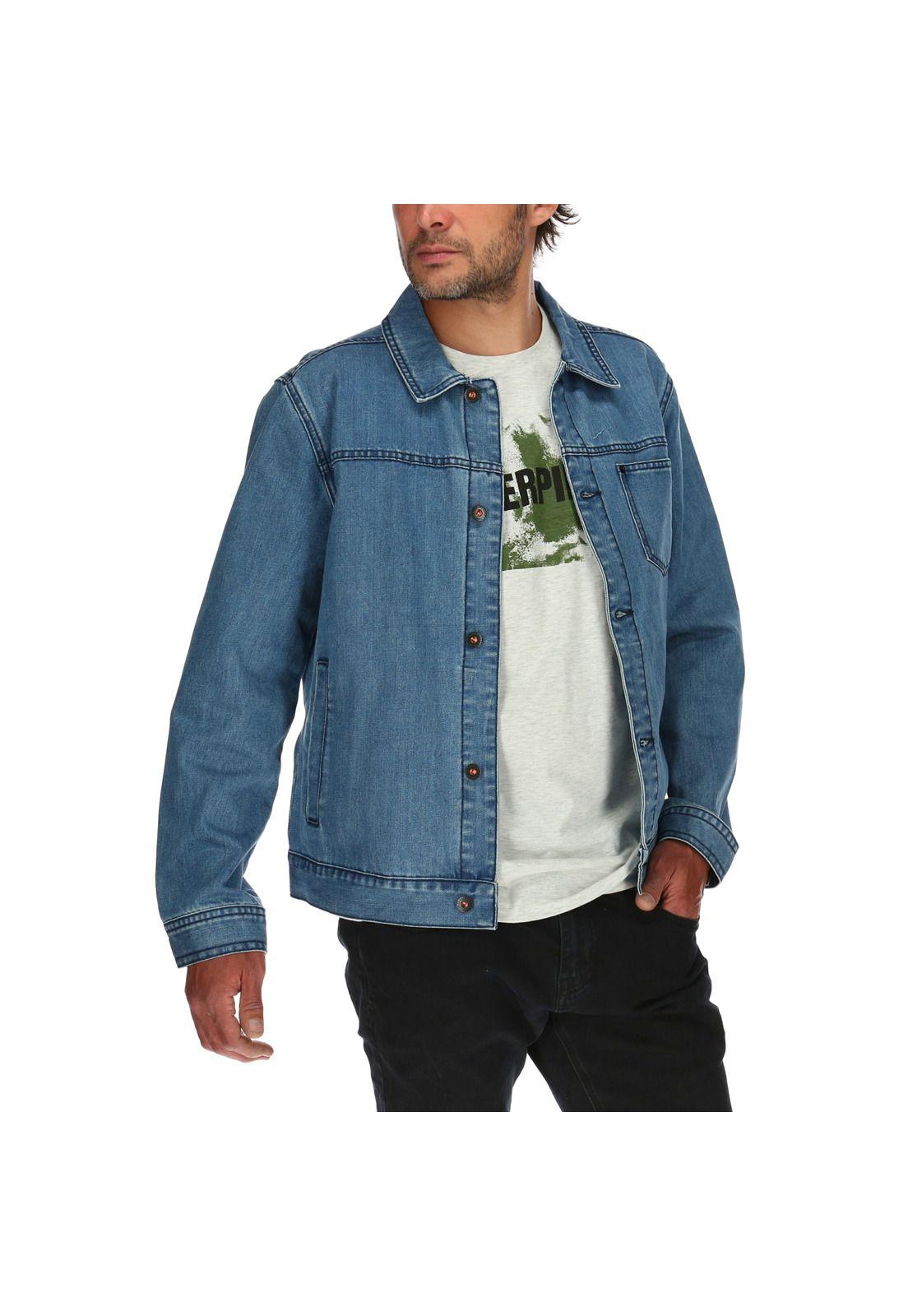 Chaqueta Hombre Foundation Denim Azul-1