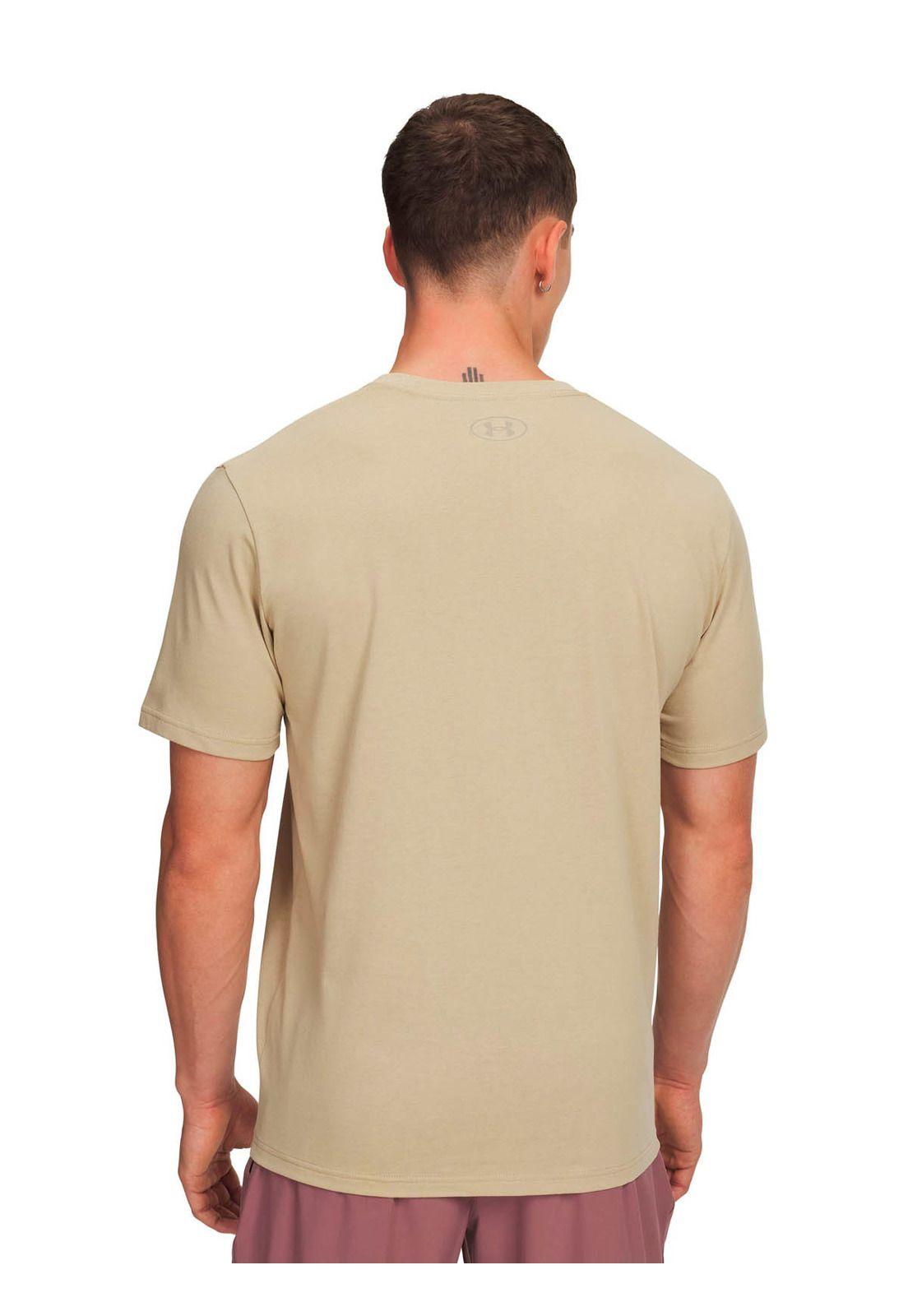 Polera Manga Corta Lifestyle Hombre ABC Camo Boxed logo Café -1