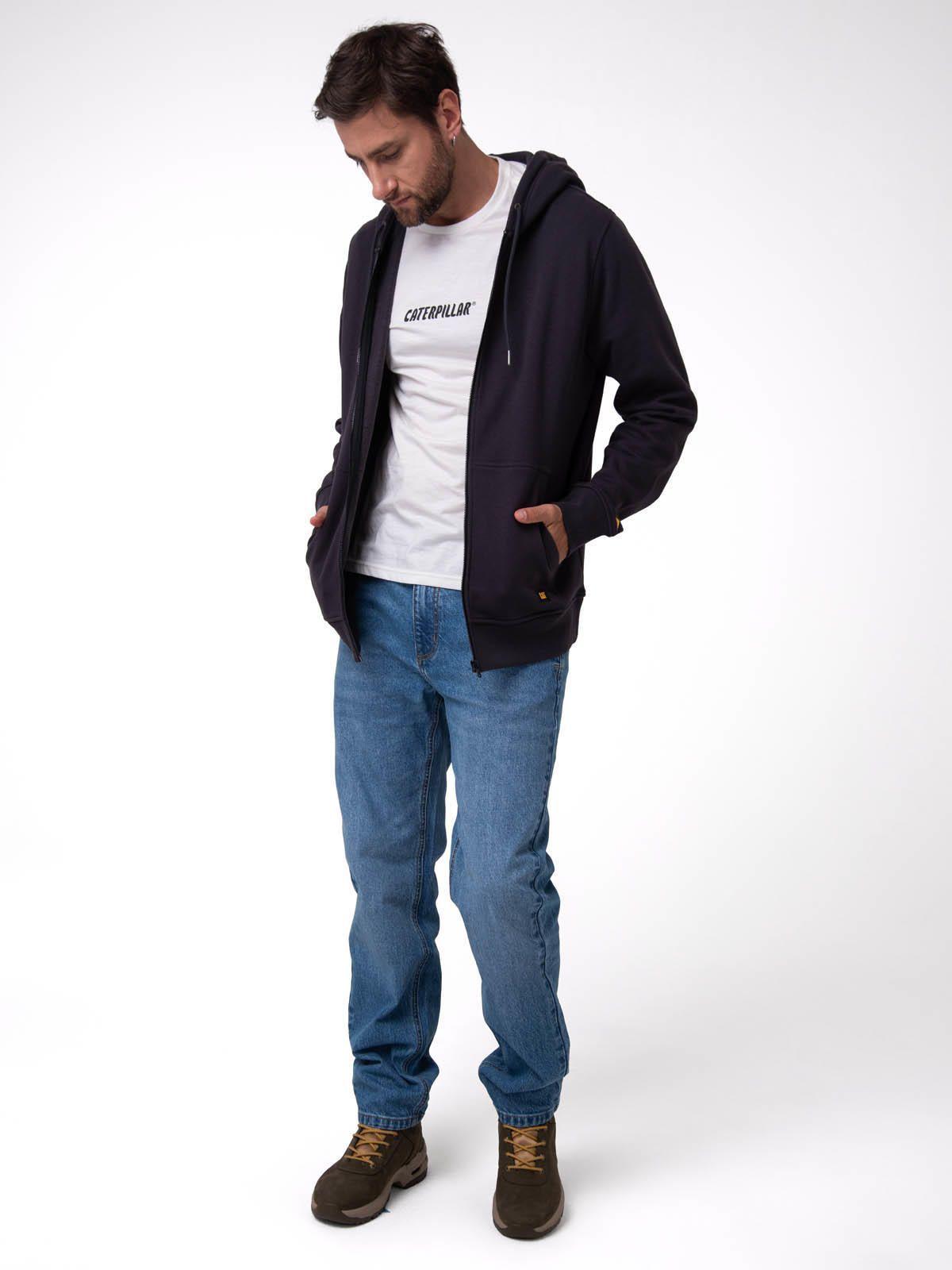 Polerón Hombre Patch Full Zip Negro-5