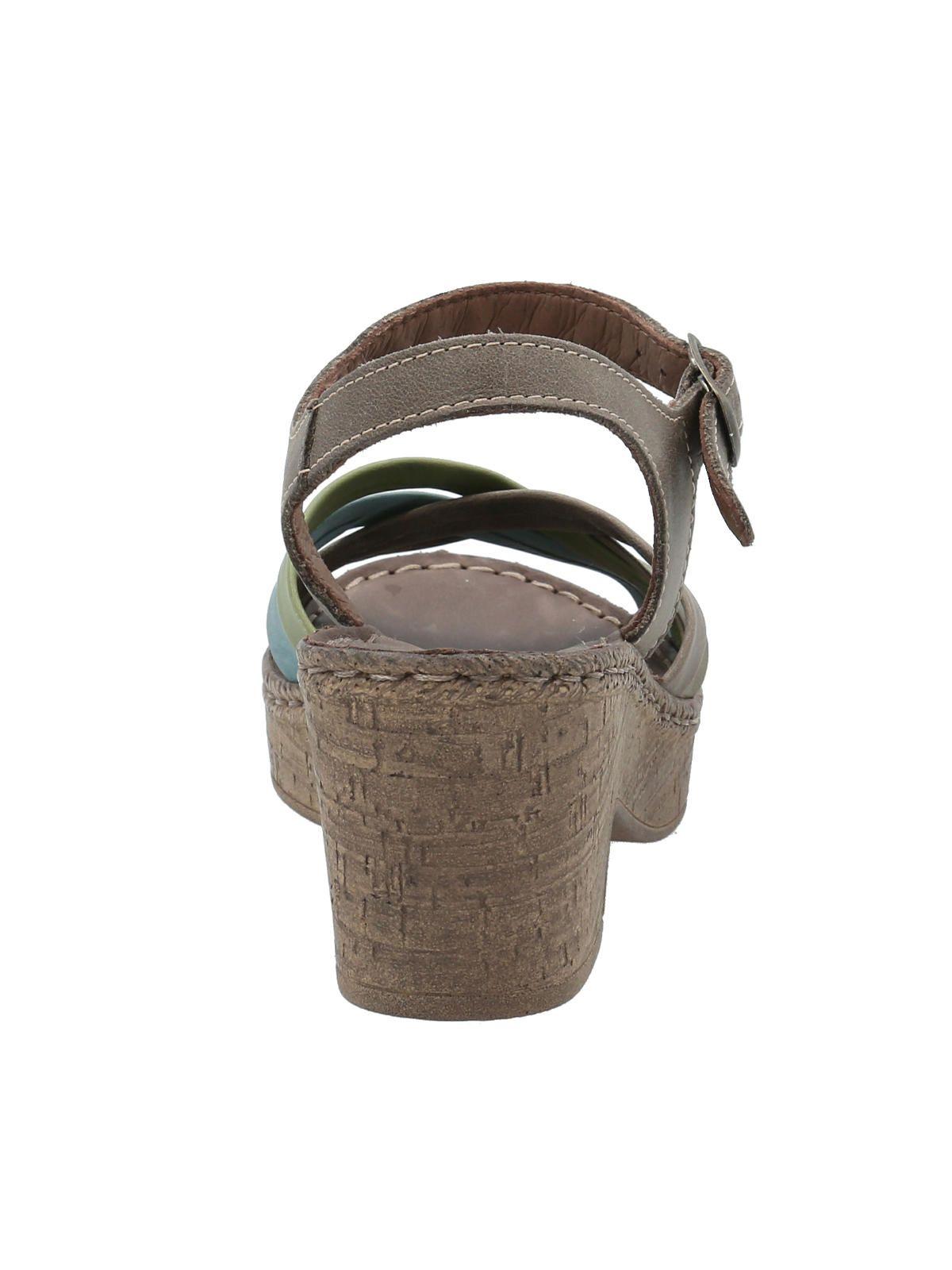 Sandalia Cuero Mujer Dalia Verde -5