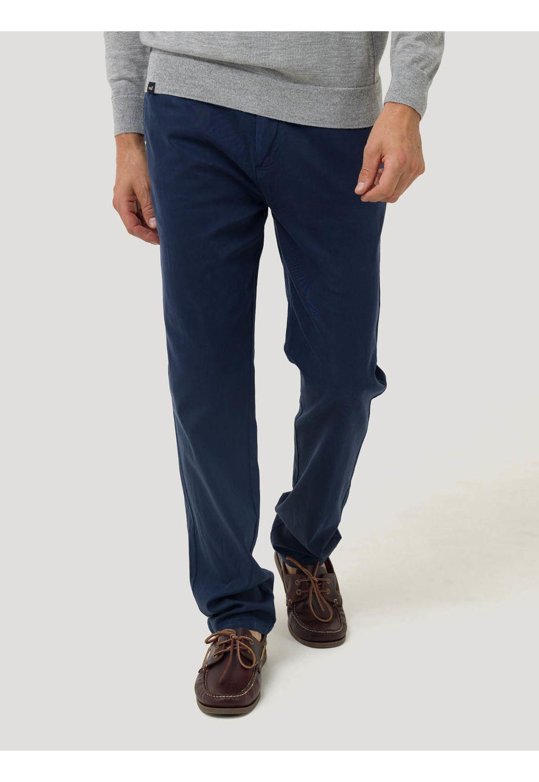 Pantalón Algodón Hombre Napoli Azul-4