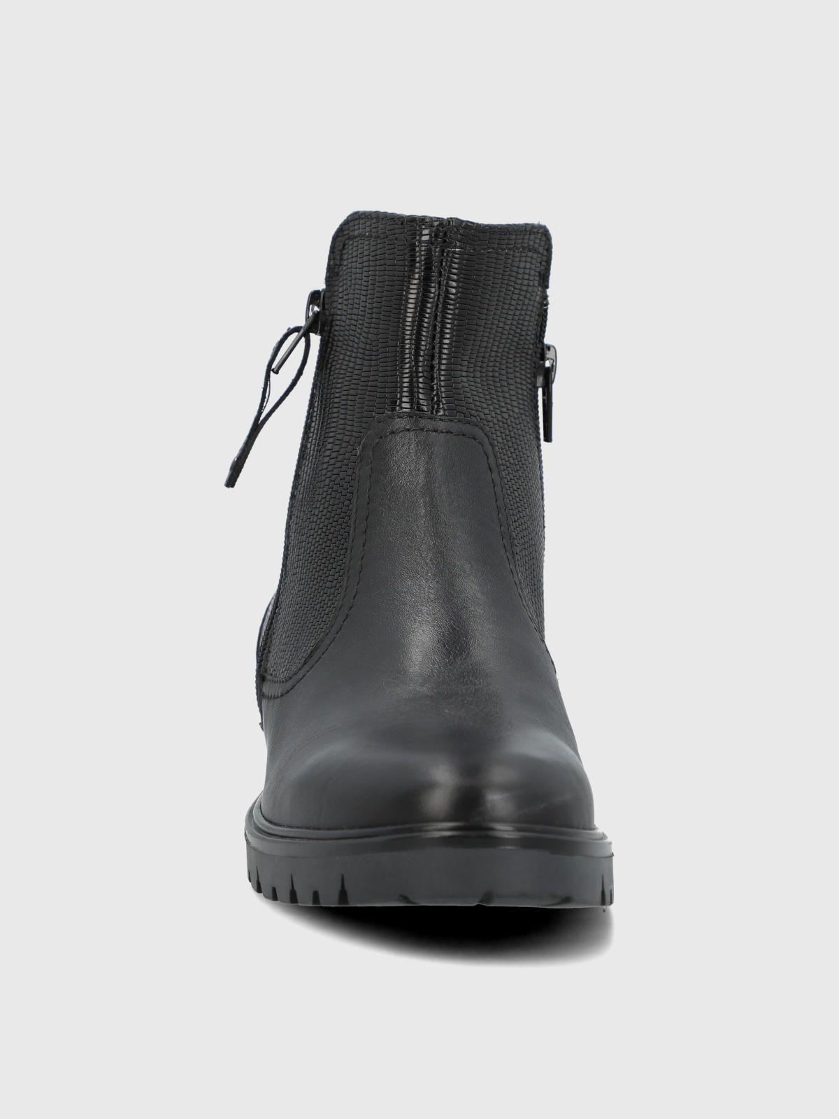 Botin Cuero Mujer Briller Negro-3
