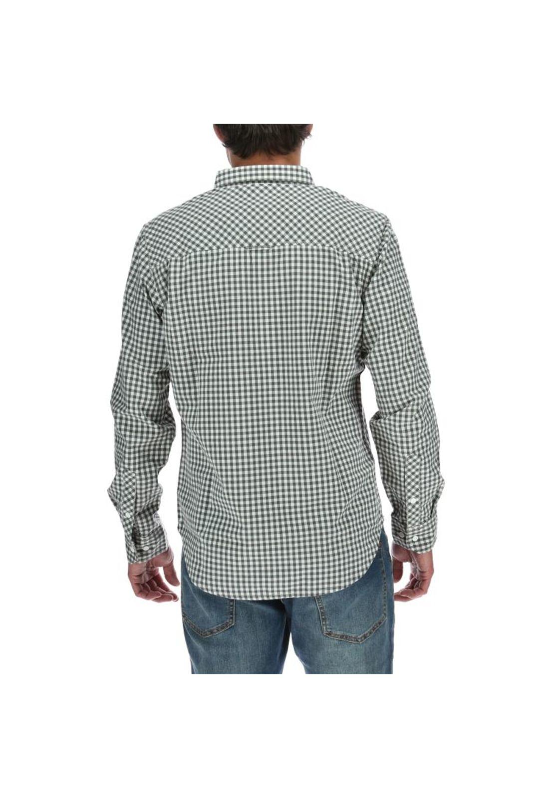 Camisa Ml Hombre Utility Plaid L/S Shirt Gris-2