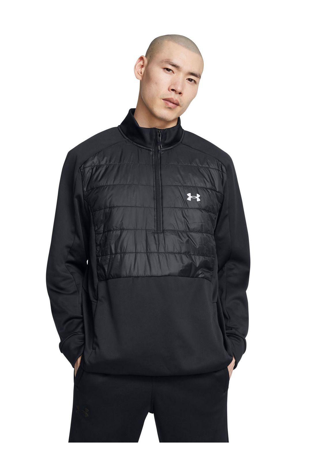 Chaqueta Armor Fleece® ½ Zip hombre Negro-3