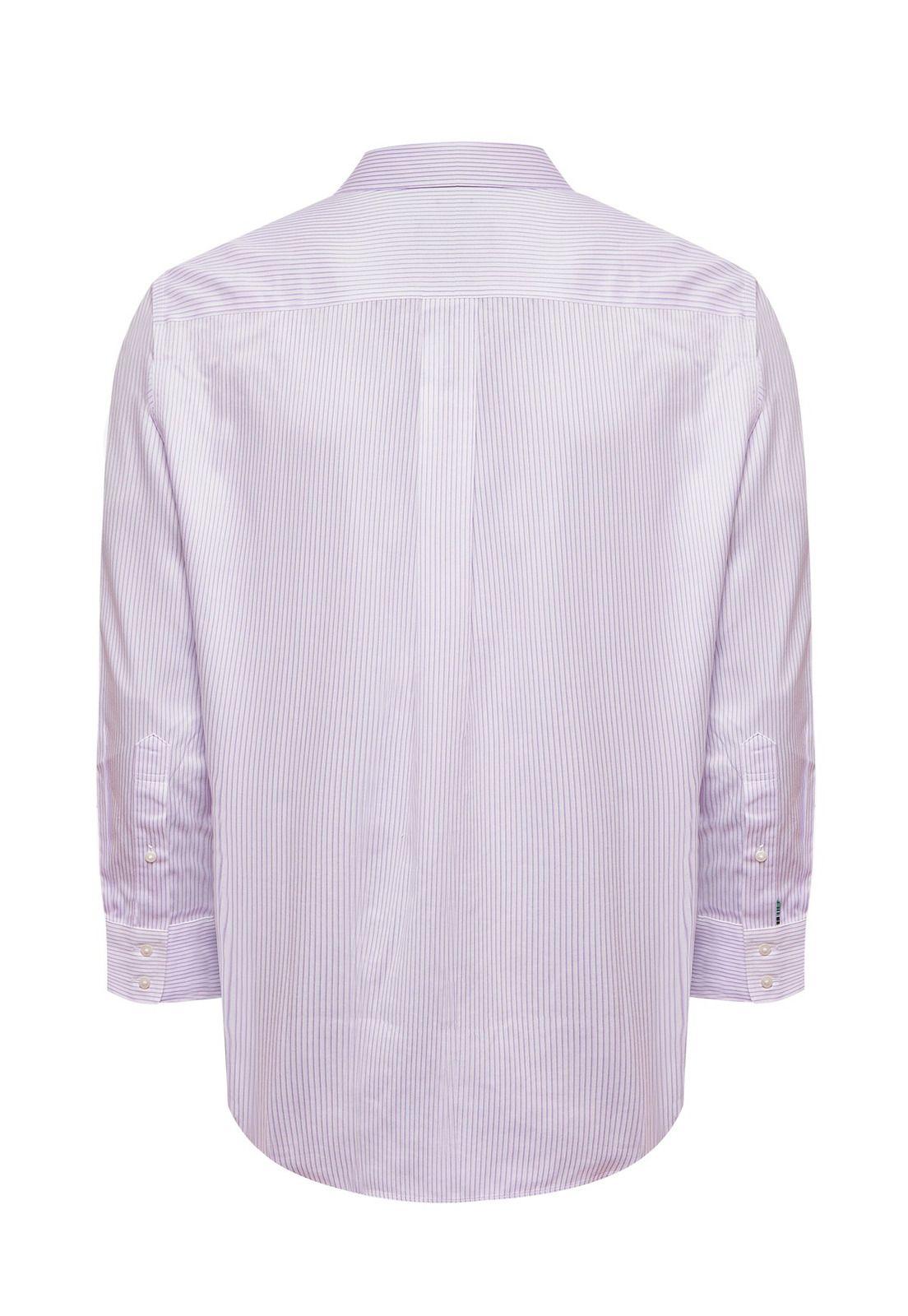 Camisa Libre de Arrugas Algodón Lila Hombre-3