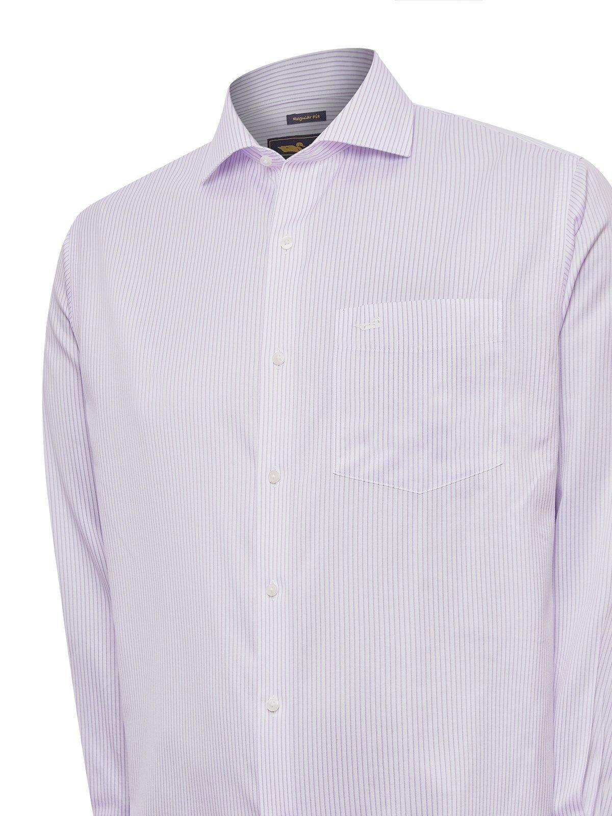 Camisa Libre de Arrugas Algodón Lila Hombre-4