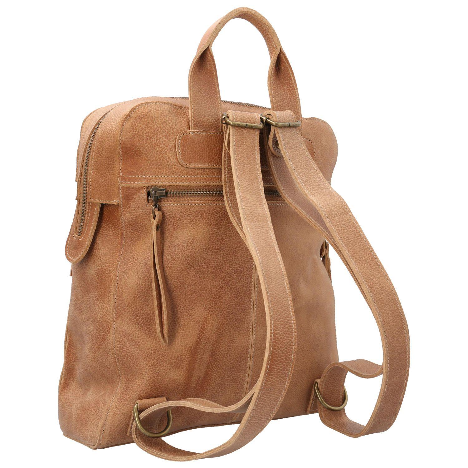 Mochila Cuero Mujer Bridget Back Café-3