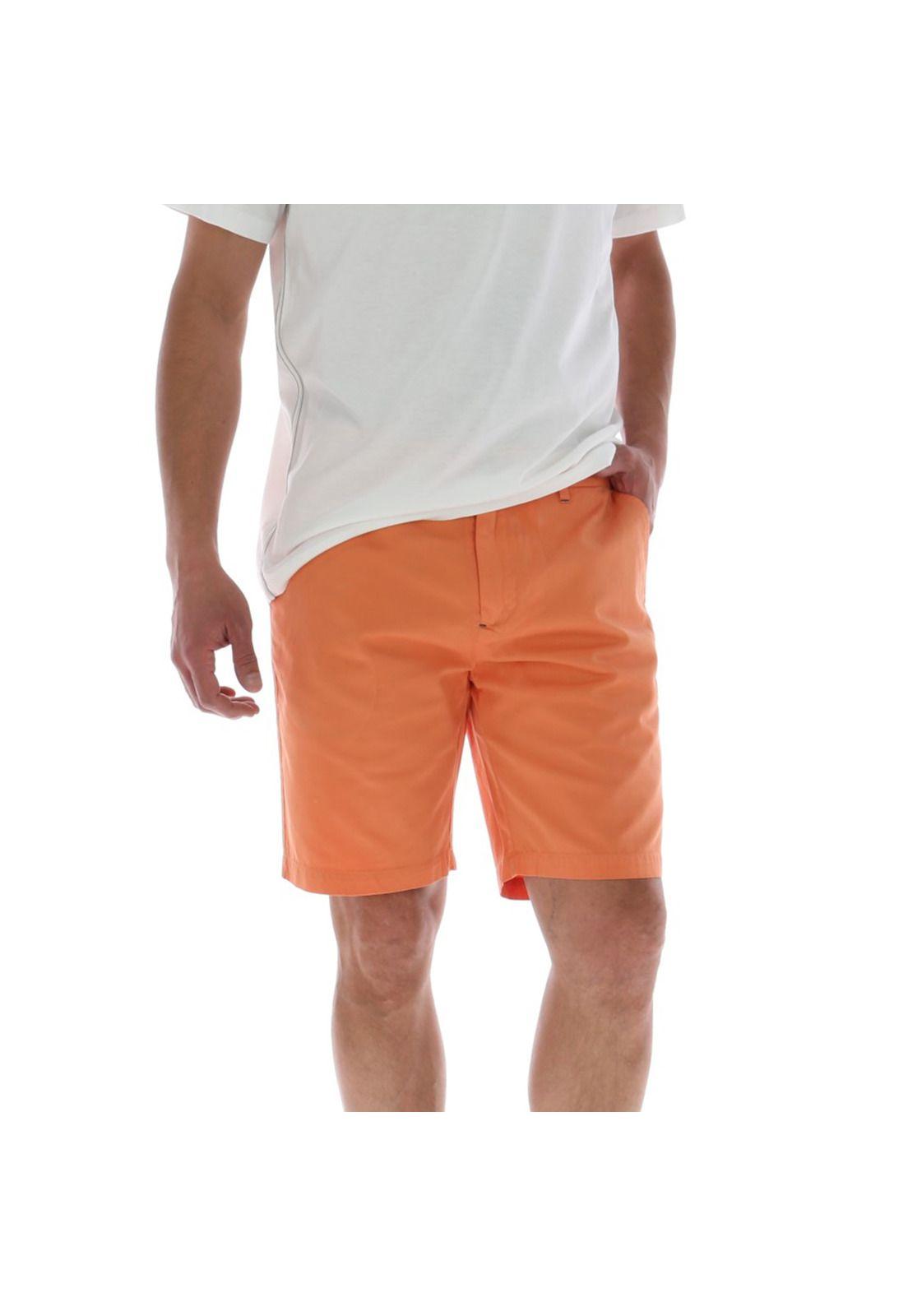 Short Hombre Algodón Classic Naranja-3