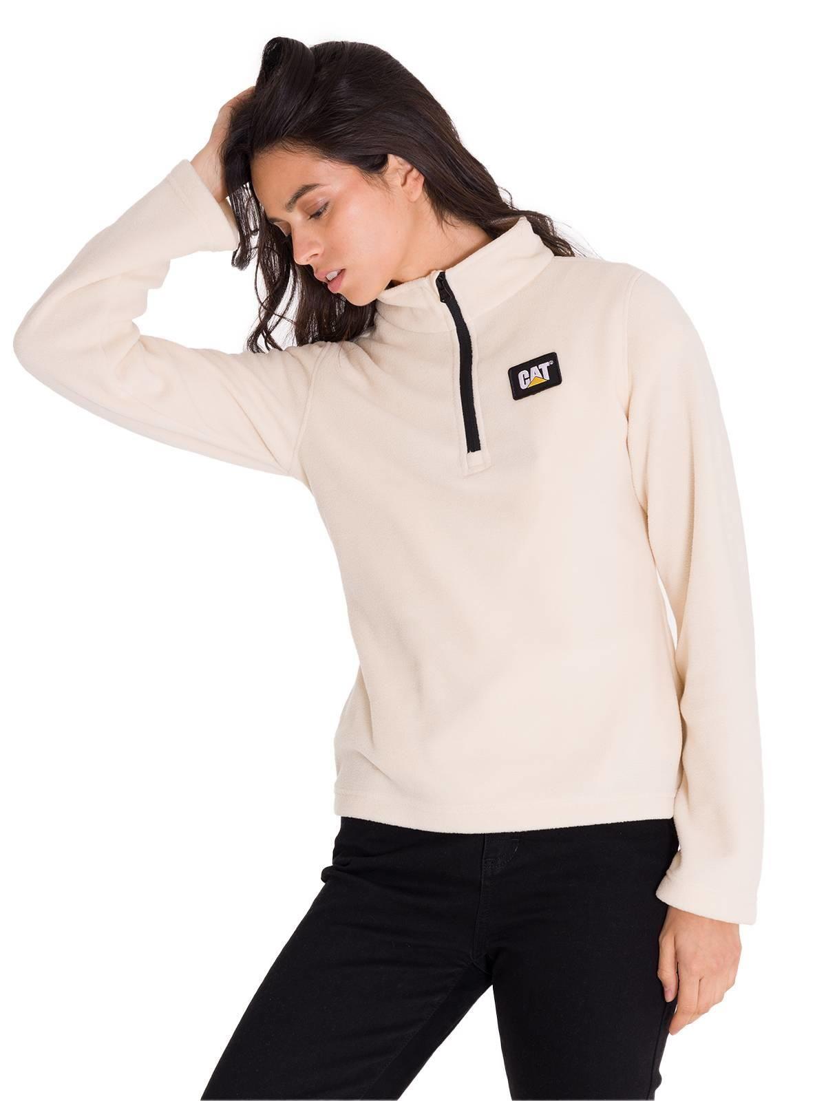 Polar Microfleece Quarter Zip Mujer Beige-0