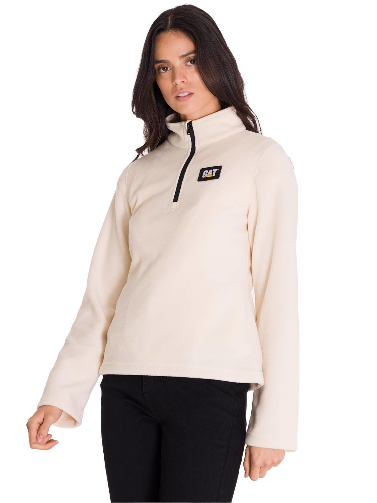 Polar Microfleece Quarter Zip Mujer Beige-1