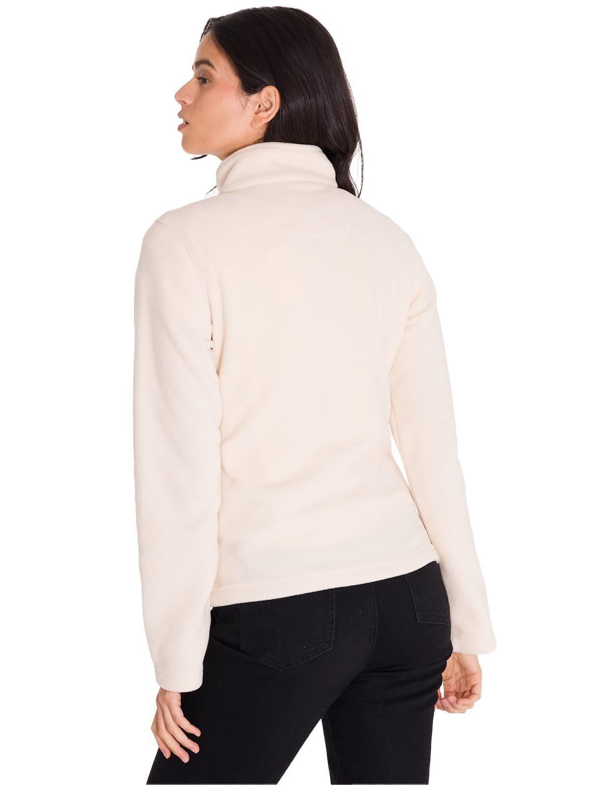 Polar Microfleece Quarter Zip Mujer Beige-3