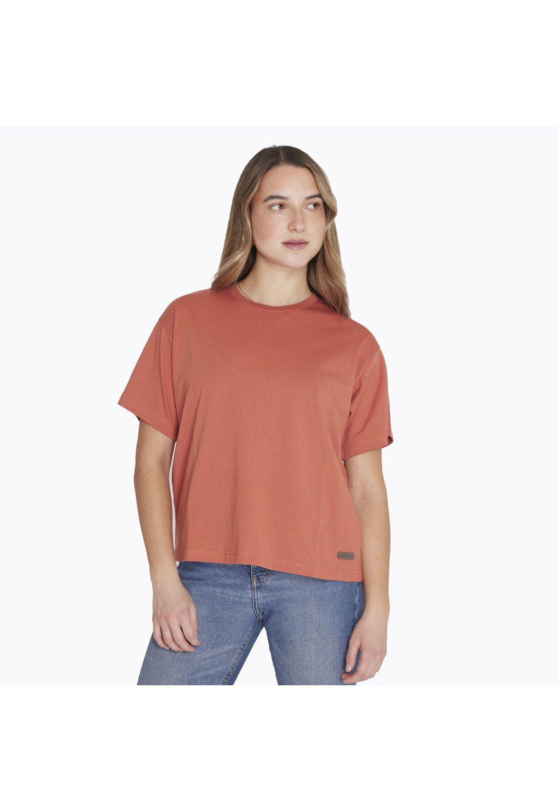 Polera M/C T-Shirt Short Sleeve Naranjo Mujer-0