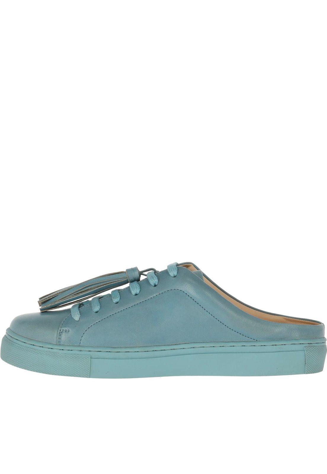 Zapatilla Cuero Giggle Azul-3