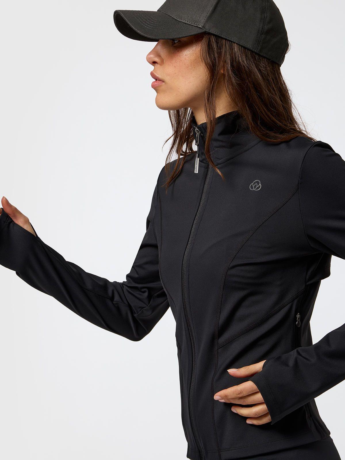Polerón Full Zip Rec Negro Mujer-4