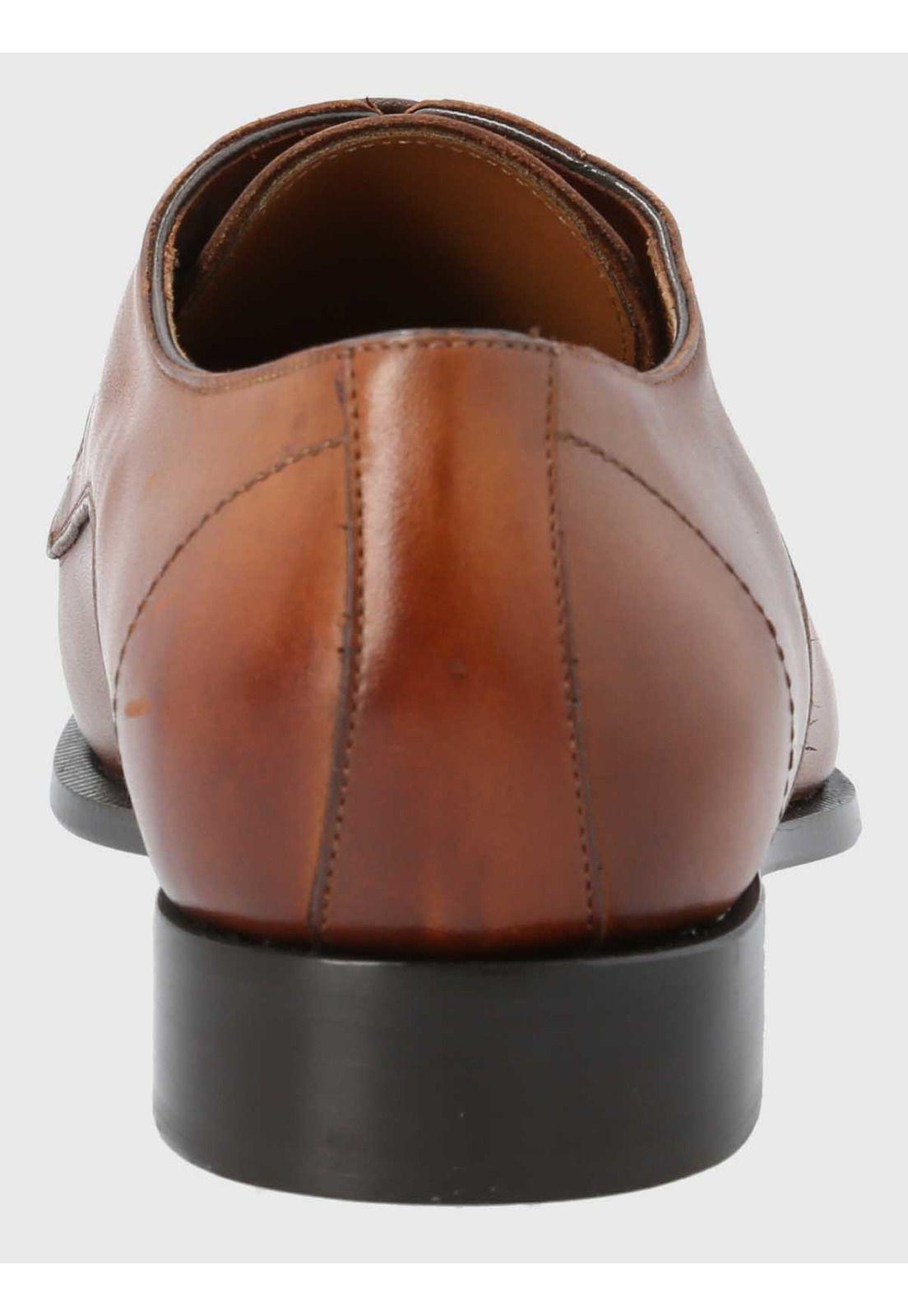 Zapato Italiano Hombre Cuero Morati Café-6