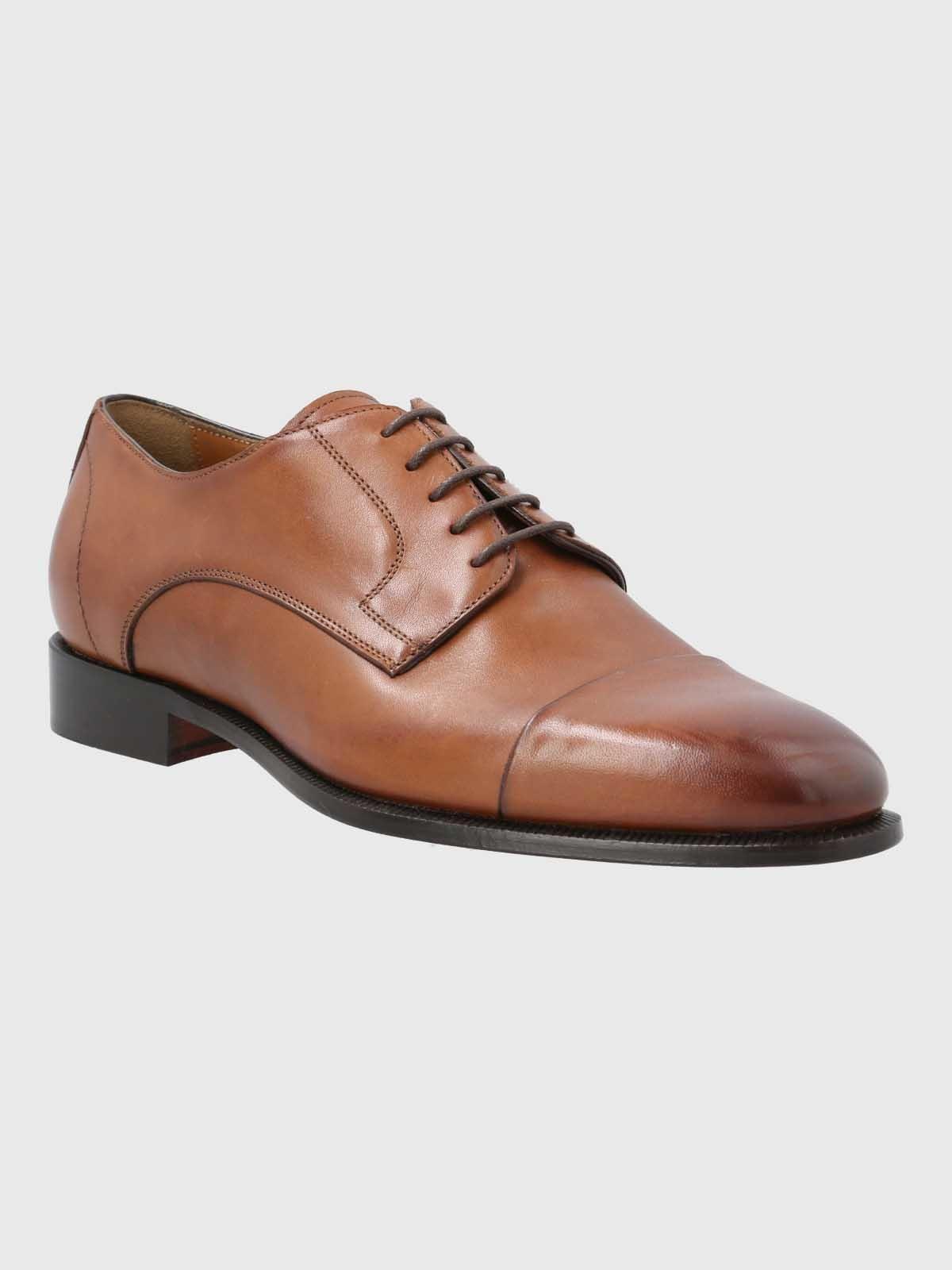 Zapato Italiano Hombre Cuero Morati Café-0